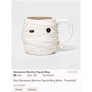LOOKING: Stoneware Mummy Figural Mug